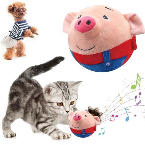 LYEAA Haustier-Plüschspielzeug, aktives elektronisches Plüsch, interaktives Hundespielzeug, bewegliches Haustier-Hüpfspielzeug, bissfest, Musik-Vibrations-Hüpfball, selbstbewegend, kaubar, f LYEAA Haustier-Plüschspielzeug, aktives elektronisches Plüsch, interaktives Hundespielzeug, bewegliches Haustier-Hüpfspielzeug, bissfest, Musik-Vibrations-Hüpfball, selbstbewegend, kaubar, f von LYEAA