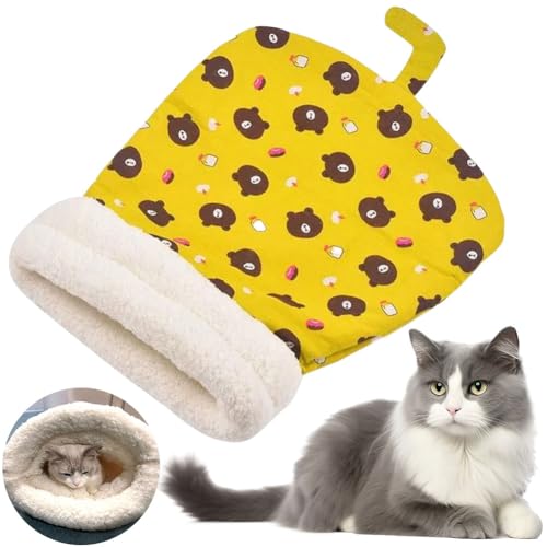 LYEAA Katzenschlafsack, weich, niedlich, Cartoon-Katzenschlafsack, Plüsch, Katzenhöhle, Bett, Haustierschlafsack for drinnen, Kätzchen und Welpen LYEAA Katzenschlafsack, weich, niedlich, Cartoon-Katzenschlafsack, Plüsch, Katzenhöhle, Bett, Haustierschlafsack for drinnen, Kätzchen und Welpen von LYEAA