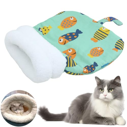 LYEAA Katzenschlafsack, weich, niedlich, Cartoon-Katzenschlafsack, Plüsch, Katzenhöhle, Bett, Haustierschlafsack for drinnen, Kätzchen und Welpen LYEAA Katzenschlafsack, weich, niedlich, Cartoon-Katzenschlafsack, Plüsch, Katzenhöhle, Bett, Haustierschlafsack for drinnen, Kätzchen und Welpen von LYEAA