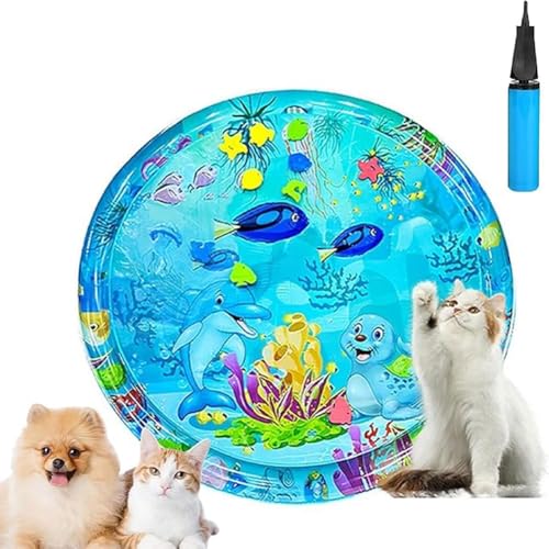 LYEAA Ocean Themed Cats Water Matte Faltbare Wasserssensmatte für den Sommer (105 cm) (b) von LYEAA