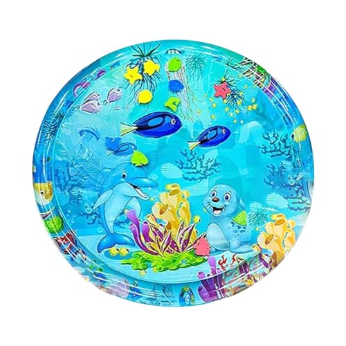 LYEAA Ocean Themed Katzen Wassermatte Faltbare Wasserssensmatte für den Sommer (100 cm) (a) von LYEAA