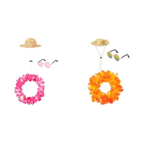 LYEAA Outdoor-Gartendekoration für Gänse, Sommerkostüm mit Sonnenbrille, Strohhut und Hawaii-Lei, für 43,2 cm / 58,4 cm große Gans LYEAA Outdoor-Gartendekoration für Gänse, Sommerkostüm mit Sonnenbrille, Strohhut und Hawaii-Lei, für 43,2 cm / 58,4 cm große Gans von LYEAA