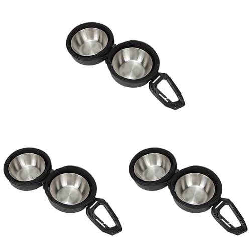 LYEAA Tragbarer Doppel-Futterspender für Haustiere mit EVA-Hülle, Edelstahlnäpfe für Outdoor-Reisen, Hunde und Katzen LYEAA Tragbarer Doppel-Futterspender für Haustiere mit EVA-Hülle, Edelstahlnäpfe für Outdoor-Reisen, Hunde und Katzen von LYEAA