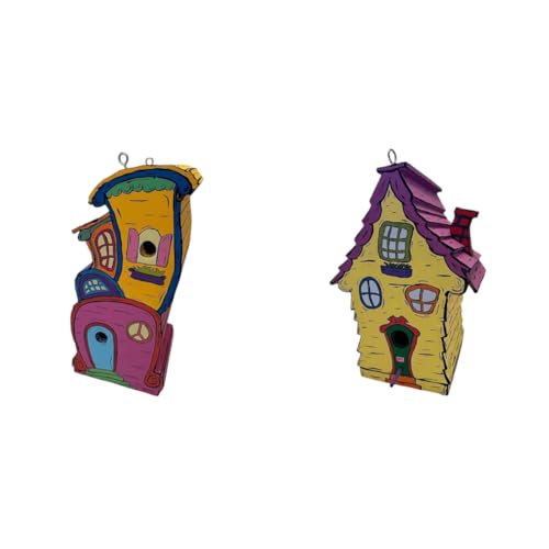 LYEAA Vogelhaus aus Naturholz mit Sitzstange, niedlicher kleiner Nistkasten für Garten und Außenbereich LYEAA Vogelhaus aus Naturholz mit Sitzstange, niedlicher kleiner Nistkasten für Garten und Außenbereich von LYEAA