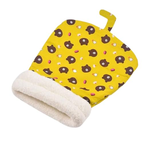 LYEAA Warmes Plüsch-Katzenhöhlenbett - Lustiger Cartoon-Schlafsack für Kätzchen und Welpen, Plüsch-Hundebett von LYEAA