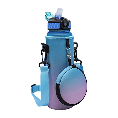 LYEAA Wasserflaschenhülle, Wiederverwendbare 1000-ml-Sportflaschenhülle mit verstellbarem Schultergurt, isolierte Wasserkrug-Tragetasche von LYEAA