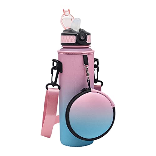 LYEAA Wasserflaschenhülle, Wiederverwendbare 1000-ml-Sportflaschenhülle mit verstellbarem Schultergurt, isolierte Wasserkrug-Tragetasche von LYEAA
