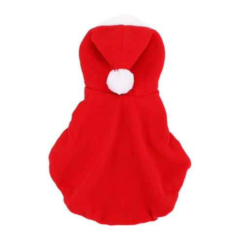 LYEAA Weihnachtskatzen-Outfit-Haustierumhang mit Pompons for Katzen und kleine Hunde, Kapuzenumhang-Haustierkleidung LYEAA Weihnachtskatzen-Outfit-Haustierumhang mit Pompons for Katzen und kleine Hunde, Kapuzenumhang-Haustierkleidung von LYEAA