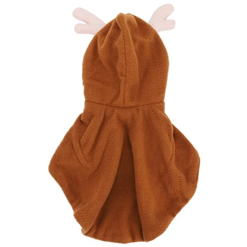 LYEAA Weihnachtskatzen-Outfit-Haustierumhang mit Pompons for Katzen und kleine Hunde, Kapuzenumhang-Haustierkleidung von LYEAA