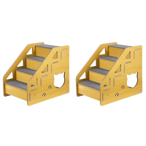 Lyeaa-Holztreppen 4-Schritte Nicht mit Teppichleiter for Hunde und Katzen, 4-Schritte-Haustierleiter for Betten Lyeaa-Holztreppen 4-Schritte Nicht mit Teppichleiter for Hunde und Katzen, 4-Schritte-Haustierleiter for Betten von LYEAA