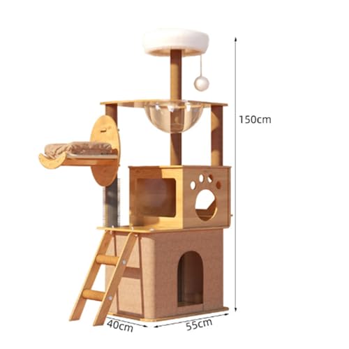 Stabiler und langlebiger Kratzbaum, sorgenfreier Kratzbaum für mehrere Katzen für den Innenbereich (Y) von LYFDPN