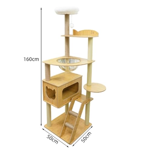 Stabiler und langlebiger Kratzbaum, sorgenfreier Kratzbaum für mehrere Katzen für den Innenbereich (ZM03) von LYFDPN