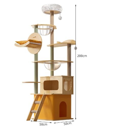 Stabiler und langlebiger Kratzbaum, sorgenfreier Kratzbaum für mehrere Katzen für den Innenbereich (ZM04) von LYFDPN