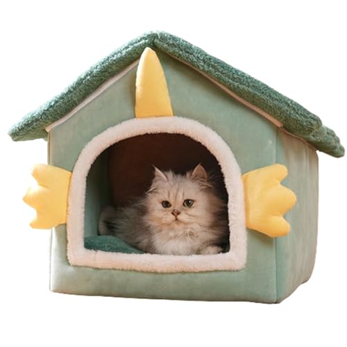 Wasserdichtes und feuchtigkeitsbeständiges Katzenhaus, einfach zu lagern und Nicht leicht zu verformen. Katzenhaus für den Innenbereich (Green Dinosaur L) von LYFDPN