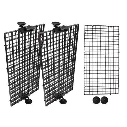 LYHYDMA Aquarium trennwand 3Pcs Fisch Teiler 30x15cm Schwarz Fisch Tank Teiler Isolation Bord 10 Saugnäpfe Aquarium Separatoren von LYHYDMA