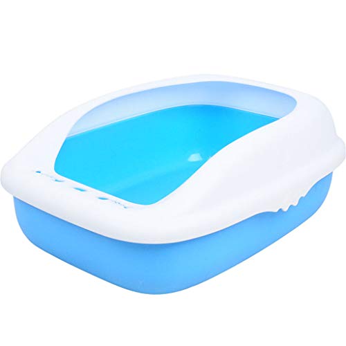 LYJIN Offene Katzentoilette Basin Halb-eingezäunt Katzentoilette Neue Haustier-Katze-Toiletten-Anti-Bruch-Katze Bedpan Große Katzentoilette Basin 48 * 36 * 16cm, Blau LYJIN Offene Katzentoilette Basin Halb-eingezäunt Katzentoilette Neue Haustier-Katze-Toiletten-Anti-Bruch-Katze Bedpan Große Katzentoilette Basin 48 * 36 * 16cm, Blau von LYJIN