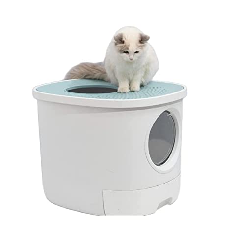Vollständig umhüllte Katzentoilette, geruchsdicht und spritzwassergeschützt, Öffnung oben, leicht zu reinigen, kein Geruch für Katzenbedarf, leicht zu reinigen, kein Geruch von LYLY