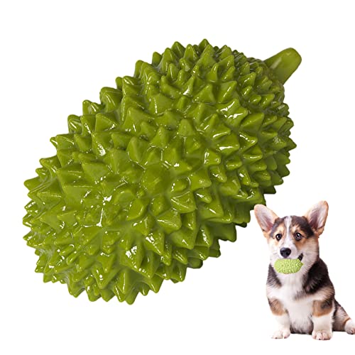 LYNSAY Kauspielzeug für Welpen zum Zahnen,Beißspielzeug Durian Form | Quietschendes Haustierspielzeug für Welpen und Hunde, interaktives Haustier-Hundezubehör von LYNSAY