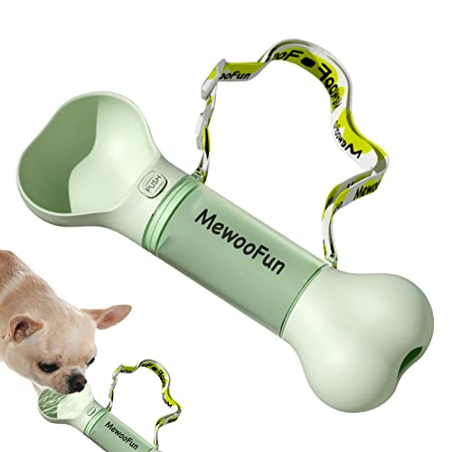 LYNSAY Wasserflasche für Hunde, tragbar, Knochenform, Wasserspender für Haustiere, Welpen, Reisewassernapf mit Kotbeutelspender, tragbare Wasserflasche für Haustiere, auslaufsichere Flasche für Katzen, Wassernapf für Hunde von LYNSAY