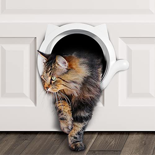 Lynx Katzentür Innentür – Einzigartiges, stilvolles Design – HQ & einfach zu installierende Innenraum-Katzentür für kleine bis XL Katzen Haustiertüren für Katzen – Für Katzen bis zu 11. 3 kg von LYNX