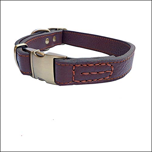 LYVQZPWLRHund mit Werkzeug, Basic Hundeleinen Leder Hundehalsband Mittlere und große Haustiere Schnapphalsband Verstellbarer Hund(Burgundy,X-Large) von LYVQZPWLR