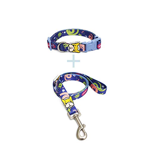 LYVQZPWLRHund mit Werkzeug, Basic Hundeleinen Teddy Kleine Mittelgroße Hunde Haustierprodukte Hundehalsband mit Cartoon-Druck Verstellbare Hundeleine-6_L(12,Large) von LYVQZPWLR