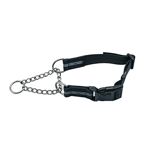 LYVQZPWLRHund mit Werkzeug, Grundlegende Hundeleinen Outdoor Wasserdichtes P-Ketten-Hundehalsband PVC-Material Haustierhalsbänder reflektierendes Trainingshalsband for Hunde(Black,Large) von LYVQZPWLR