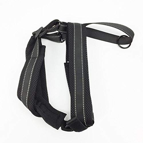 LYVQZPWLRHund mit Werkzeug, Hunde-Zugseil, bequemes Netzgewebe, großes Hundegeschirr, reflektierende Haustiergeschirrweste, weiche, atmungsaktive Hundegeschirre, Haustier-Brustgurt(Black,X-Large) von LYVQZPWLR