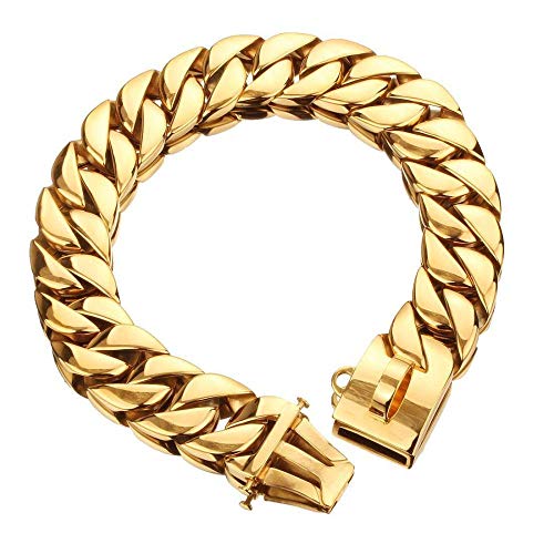 LYVQZPWLRHund mit Werkzeug, Hundetrainingsleine, 32 mm, Hundehalsbandkette, Gold, 316 Edelstahl, Bulldogge, Pitbull, Halsband, Haustierkette, Halskette, Training for große Hunde(Collar Only,XXXL 65cm) LYVQZPWLRHund mit Werkzeug, Hundetrainingsleine, 32 mm, Hundehalsbandkette, Gold, 316 Edelstahl, Bulldogge, Pitbull, Halsband, Haustierkette, Halskette, Training for große Hunde(Collar Only,XXXL 65cm) von LYVQZPWLR