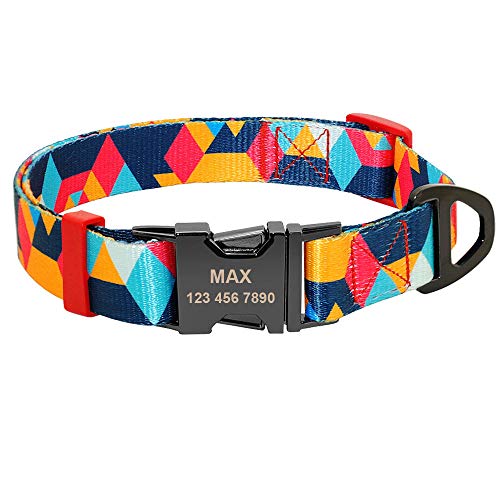 LYVQZPWLRHund mit Werkzeug, Laufleine Mode Hundehalsband Nylon Print Pro Halsbänder(112 Orange,30 to 42 cm) von LYVQZPWLR