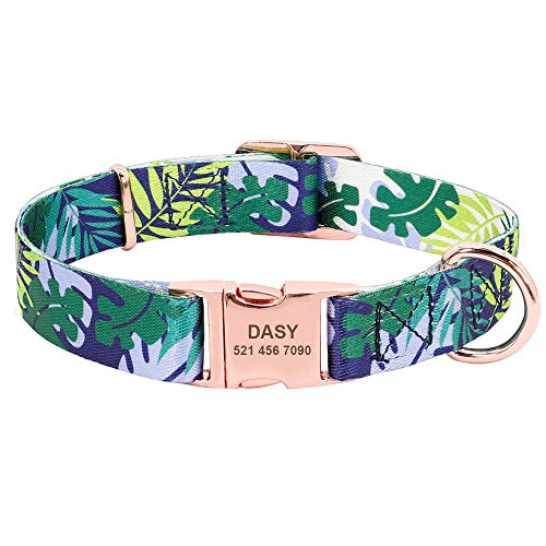 LYVQZPWLRHund mit Werkzeug, Laufleine Mode Hundehalsband Nylon Print Pro Halsbänder(132 Blue,30 to 42 cm) von LYVQZPWLR