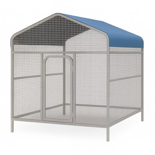 Großes Hühnerhaus für Außenbereich, Sicherer Hühnerstall mit Abschließbarer Tür, Einfache Montage, Idealer Schutz für Garten und Kleintierhaltung(39.3x47.2x55.1in/100x120x140cm) von LYXXJRYBHD