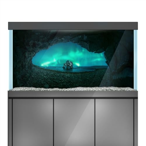 LYYAB Aquarium Hintergrund Aufkleber - Aurora Höhle Rock - Aquarium Reptilien Terrarium Dekor Poster (90 x 60 cm) von LYYAB