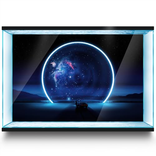 LYYAB Aquarium Hintergrund Aufkleber - Black Hole Space - Fish Tank Reptile Terrarium Decor Poster (120 x 60 cm) von LYYAB