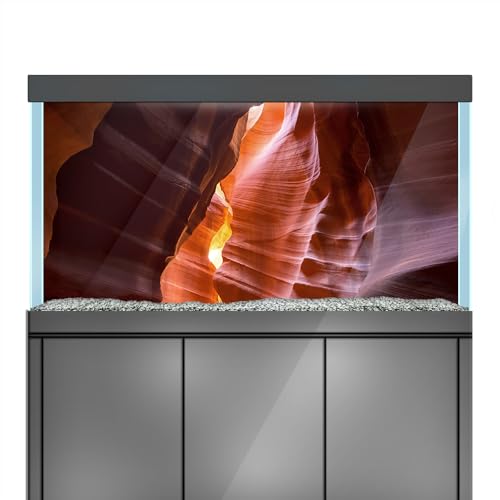 LYYAB Aquarium Hintergrund Aufkleber - Canyon Red Rock Wall - Fish Tank Reptile Terrarium Decor Poster (120 x 60 cm) von LYYAB