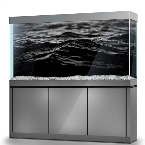 LYYAB Aquarium Hintergrund Aufkleber - Deep Sea Waves Selbstklebendes Aquarium Reptilien Terrarium Dekor Poster (75 x 50 cm/(74.9 x 49.8 cm)) von LYYAB
