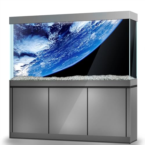 LYYAB Aquarium Hintergrund Aufkleber Erde Planet Selbstklebend Aquarium Reptilien Terrarium Dekor Poster (90 x 60 cm) von LYYAB