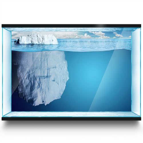 LYYAB Aquarium Hintergrund Aufkleber Gletscher Landschaft Schnee Fisch Tank Reptilien Terrarium Dekor Poster (90 x 60 cm) von LYYAB
