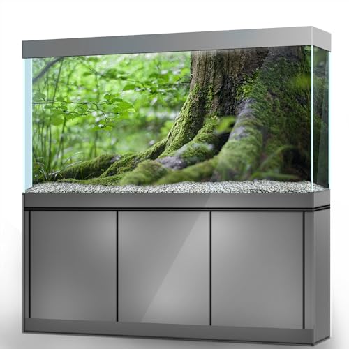 LYYAB Aquarium Hintergrund Aufkleber Moos Baum Wald Aquarium Reptilien Terrarium Dekor Poster (90 x 60 cm) von LYYAB