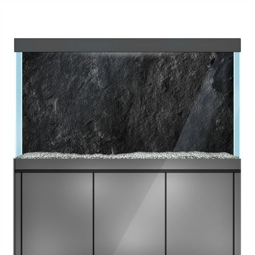 LYYAB Aquarium Hintergrund Aufkleber - Stein, Textur, Oberfläche, Tiefe, Schwarz - Aquarium Reptilien Terrarium Dekor Poster (60 x 30 cm/(23,6 x 11,8 Zoll) von LYYAB