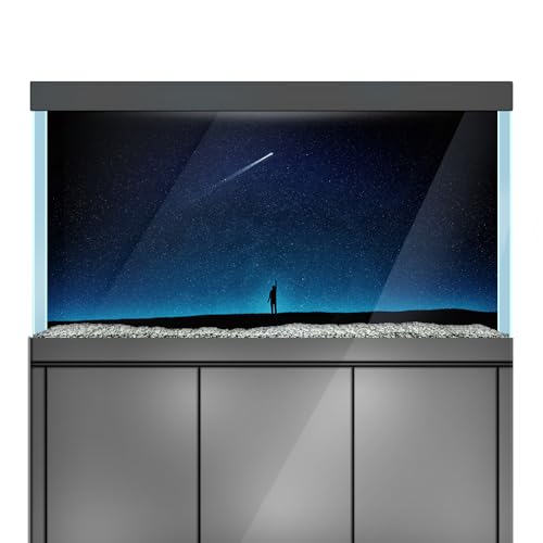 LYYAB Aquarium Hintergrund Aufkleber Sternenhimmel Schießen Aquarium Reptilien Terrarium Dekor Poster (90 x 60 cm) von LYYAB