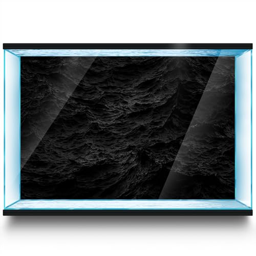 LYYAB Aquarium Hintergrund Aufkleber - Tiefsee Tiefe Schwarz - Aquarium Reptilien Terrarium Dekor Poster (80 x 40 cm) von LYYAB