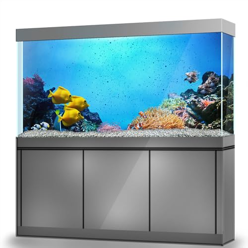 LYYAB Aquarium Hintergrund Aufkleber Unterwasser Korallen Seestern Selbstklebend Fish Tank Reptil Terrarium Dekor Poster (90 x 60 cm / (35,4 x 23,6 Zoll) von LYYAB