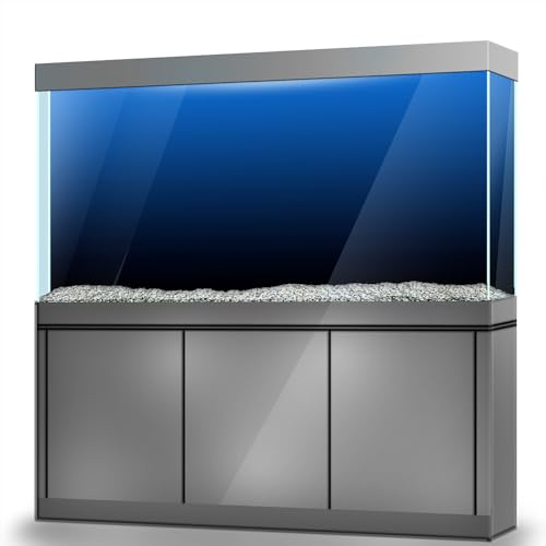 LYYAB Aquarium-Hintergrundaufkleber mit Farbverlauf, Blau / Schwarz, 180 x 60 cm von LYYAB