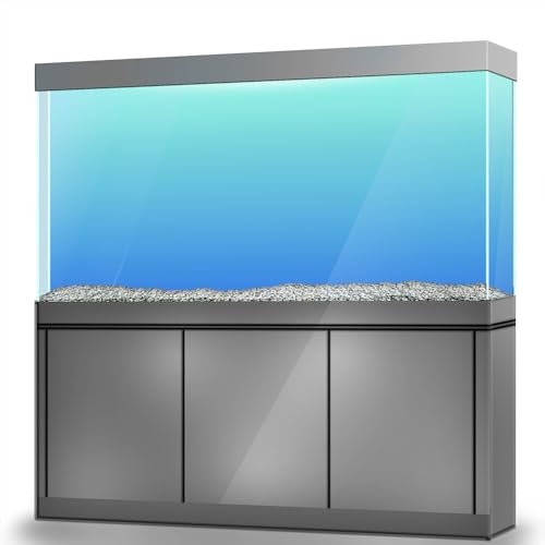 LYYAB Blauer Cyan Farbverlauf Aquarium Hintergrund Aufkleber Fisch Tank Reptilien Terrarium Dekor 120 x 60 cm von LYYAB