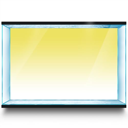 LYYAB Gelb Weiß Farbverlauf Aquarium Hintergrund Aufkleber Fisch Tank Reptilien Terrarium Dekor 180 x 60 cm von LYYAB