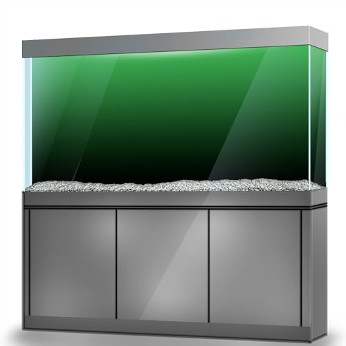 LYYAB Grüner schwarzer Farbverlauf Aquarium Hintergrund Aufkleber - Aquarium Reptilien Terrarium Dekor 240 x 60 cm von LYYAB