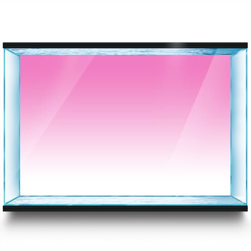 LYYAB Rosa Weiß Farbverlauf Aquarium Hintergrund Aufkleber Fisch Tank Reptilien Terrarium Dekor 120 x 60 cm von LYYAB