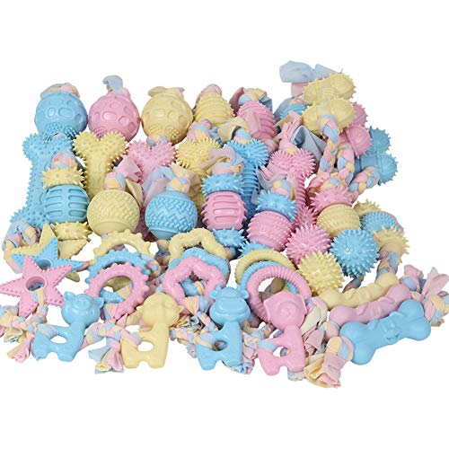 LYsng Dog Toy Ungiftig Spielzeug FüR Hunde Hundespielzeug Set Robust Hundetau Hundespielzeug Welpen Hunde Kuscheltier Für Alle Größe Hunde Hunde Kauspielzeug fivestars,pink von LYsng