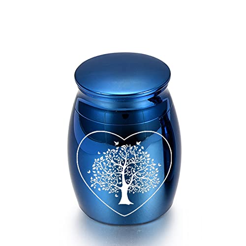 LZHLMCL Asche Box 40 Mm Herzförmiger Baum des Lebens Ascheglas Urne Für Asche Mini Urne Für Menschliche Asche Andenken Blau LZHLMCL Asche Box 40 Mm Herzförmiger Baum des Lebens Ascheglas Urne Für Asche Mini Urne Für Menschliche Asche Andenken Blau von LZHLMCL